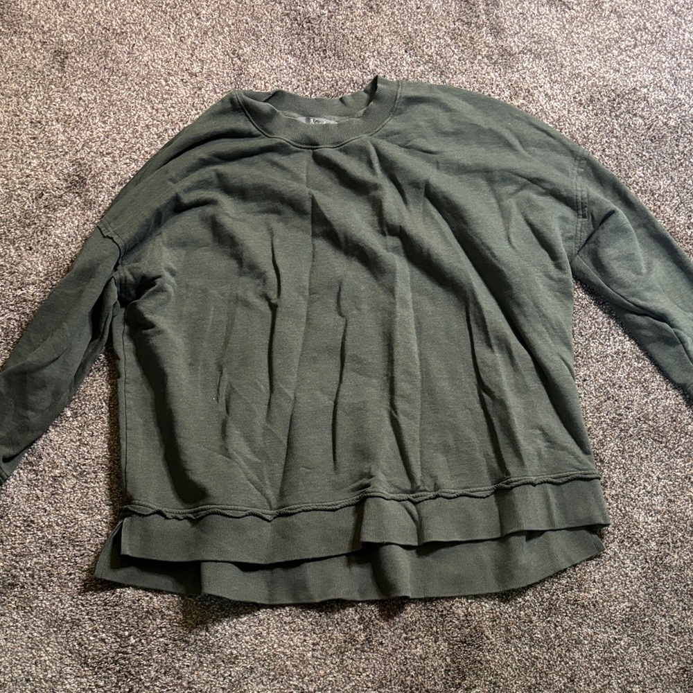 Natural Reflections Forest Green Layered Sweater